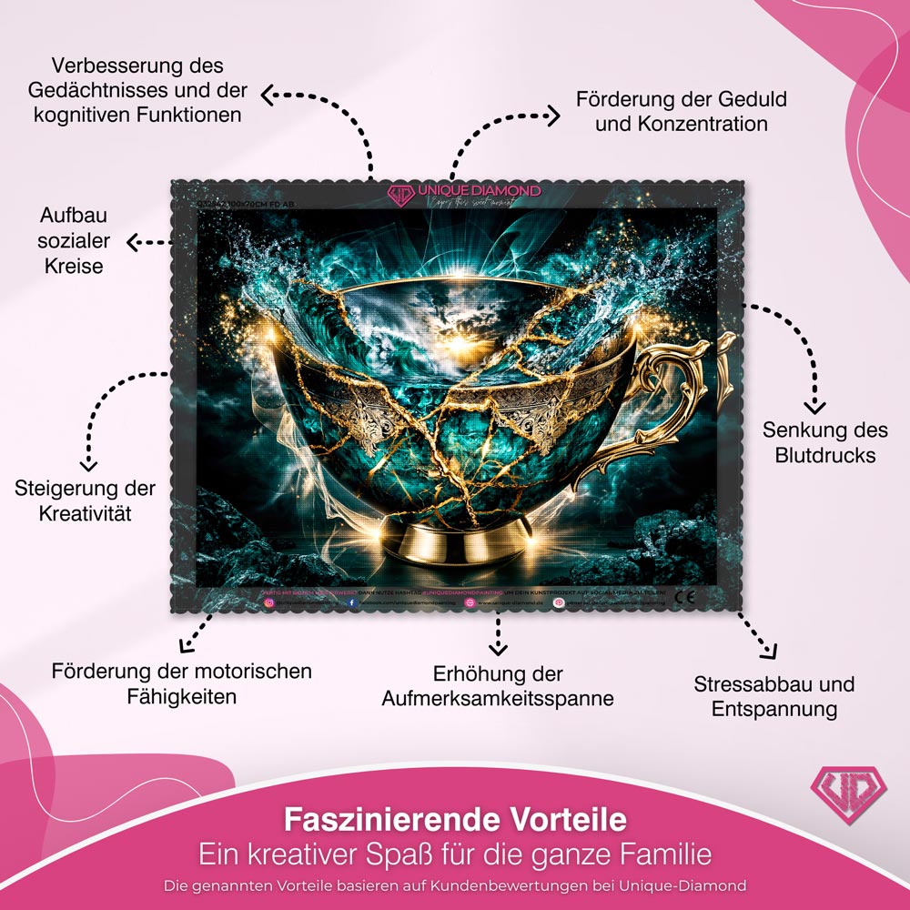 5D Diamond Painting – Kelch der Smaragdflut