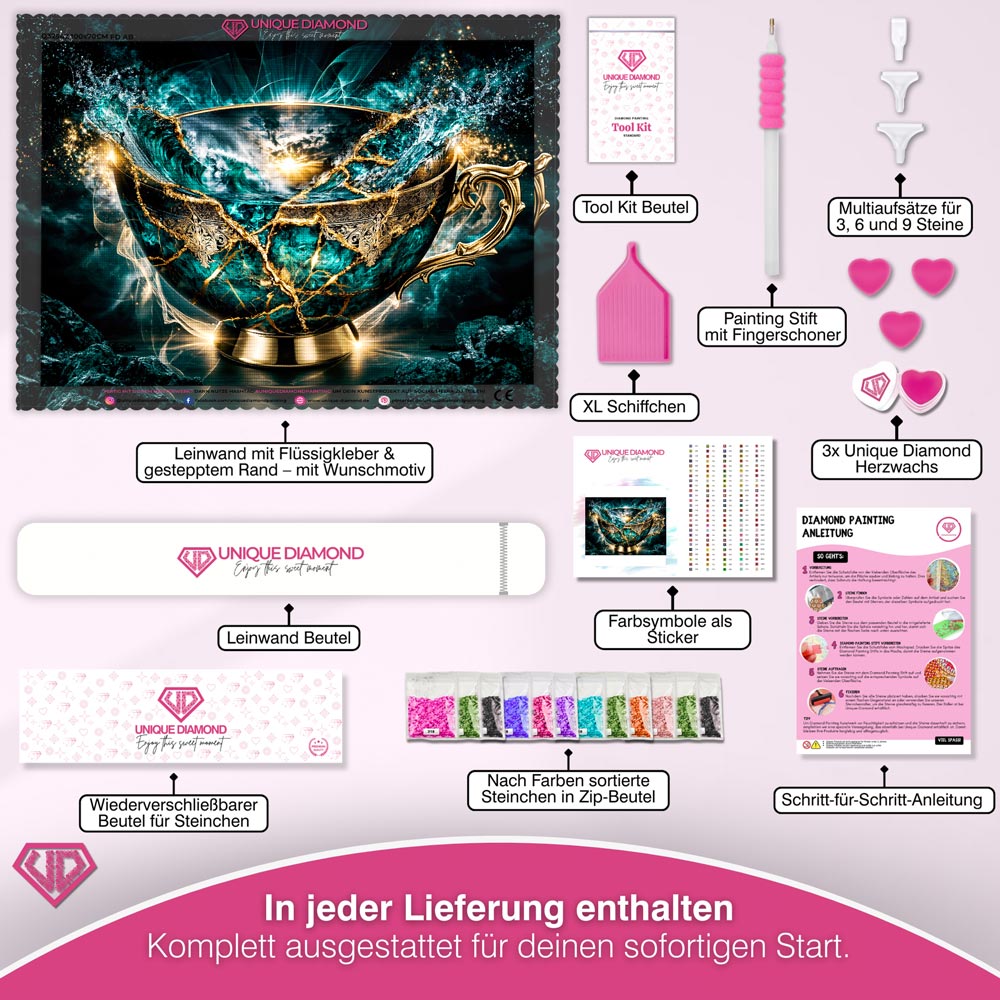 5D Diamond Painting – Kelch der Smaragdflut