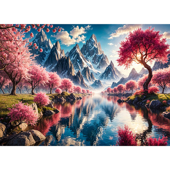 5D Diamond Painting – Kirschträume der Stille, Unique-Diamond