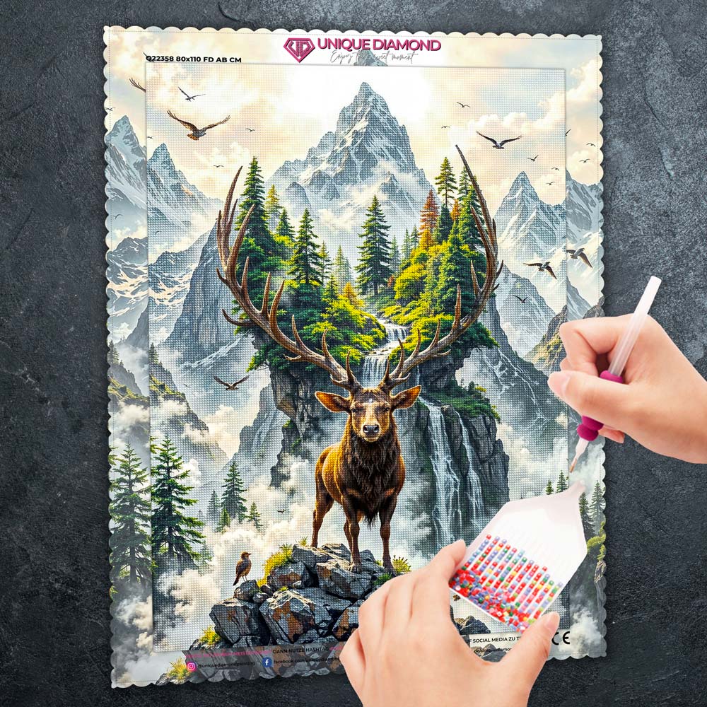 5D Diamond Painting – König der Gipfel