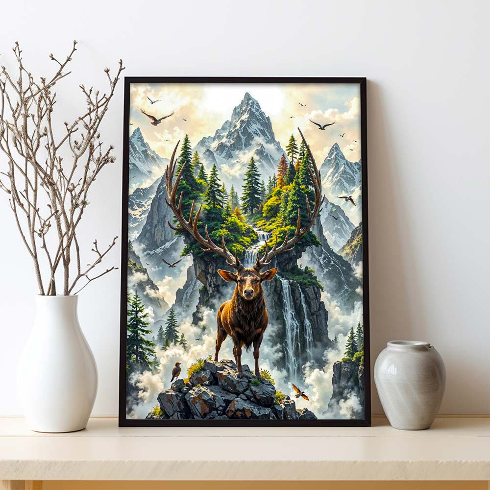 5D Diamond Painting – König der Gipfel