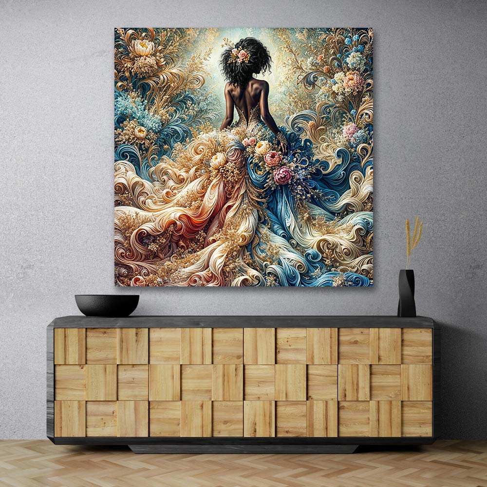 5D Diamond Painting – Königin der Blütenwellen