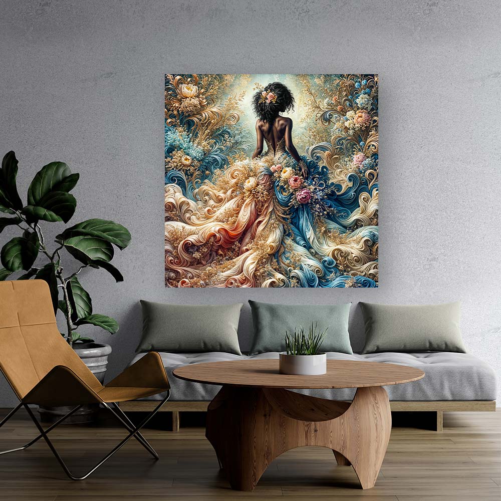 5D Diamond Painting – Königin der Blütenwellen