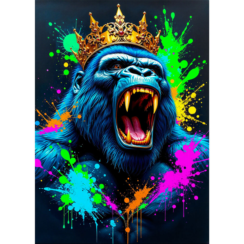 5D Diamond Painting – Königlicher Gorilla, Unique-Diamond