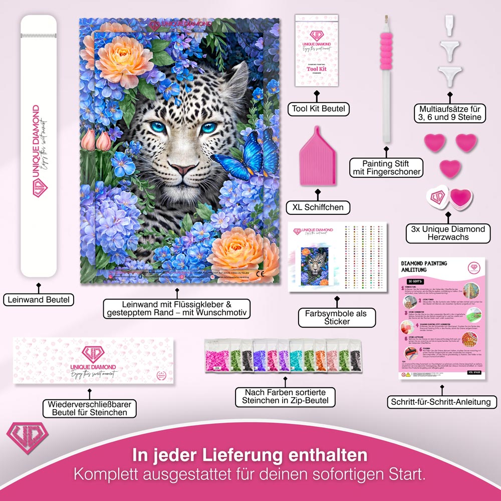 5D Diamond Painting – Leandra Eisblüte der Wildnis
