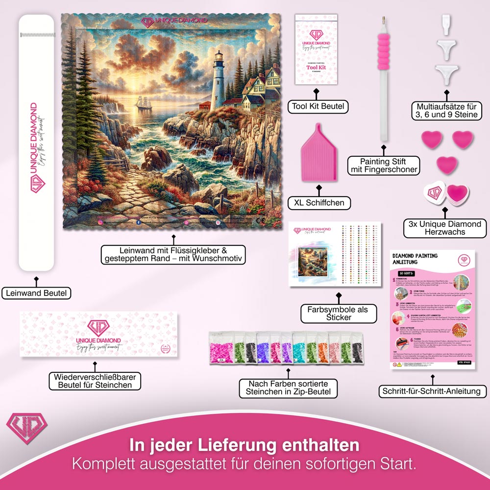 5D Diamond Painting – Leuchtfeuer von Arlora Unique-Diamond