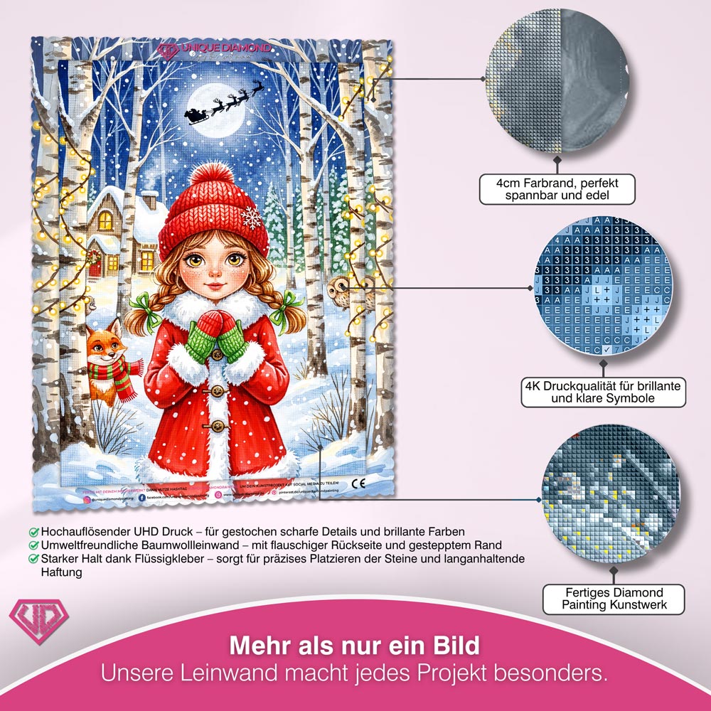 5D Diamond Painting – Lina im Winterwunderland