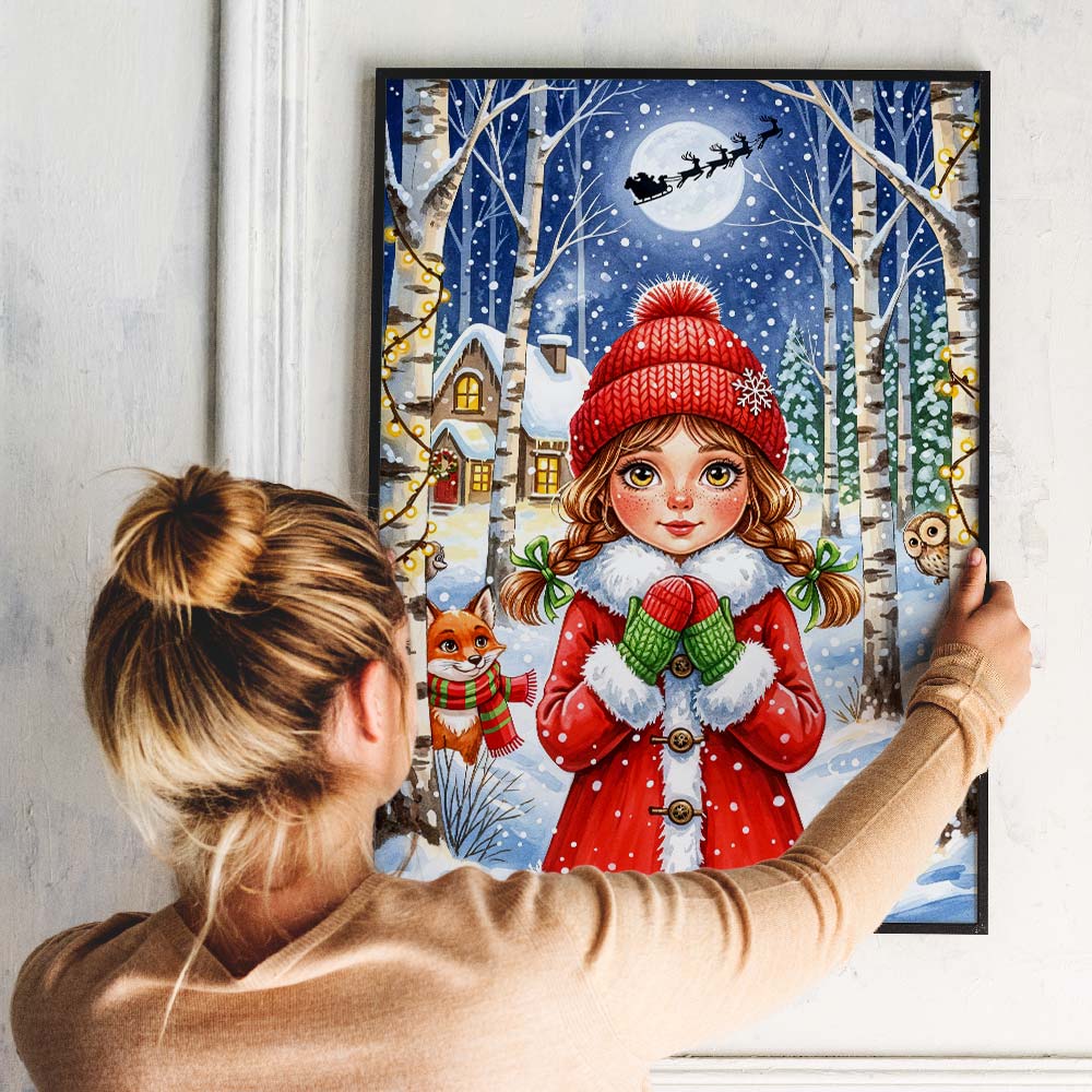 5D Diamond Painting – Lina im Winterwunderland