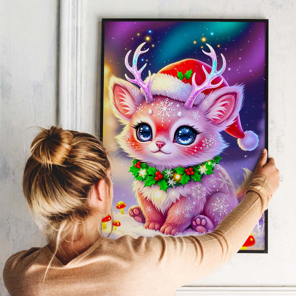 5D Diamond Painting – Liora im Weihnachtswald Unique-Diamond