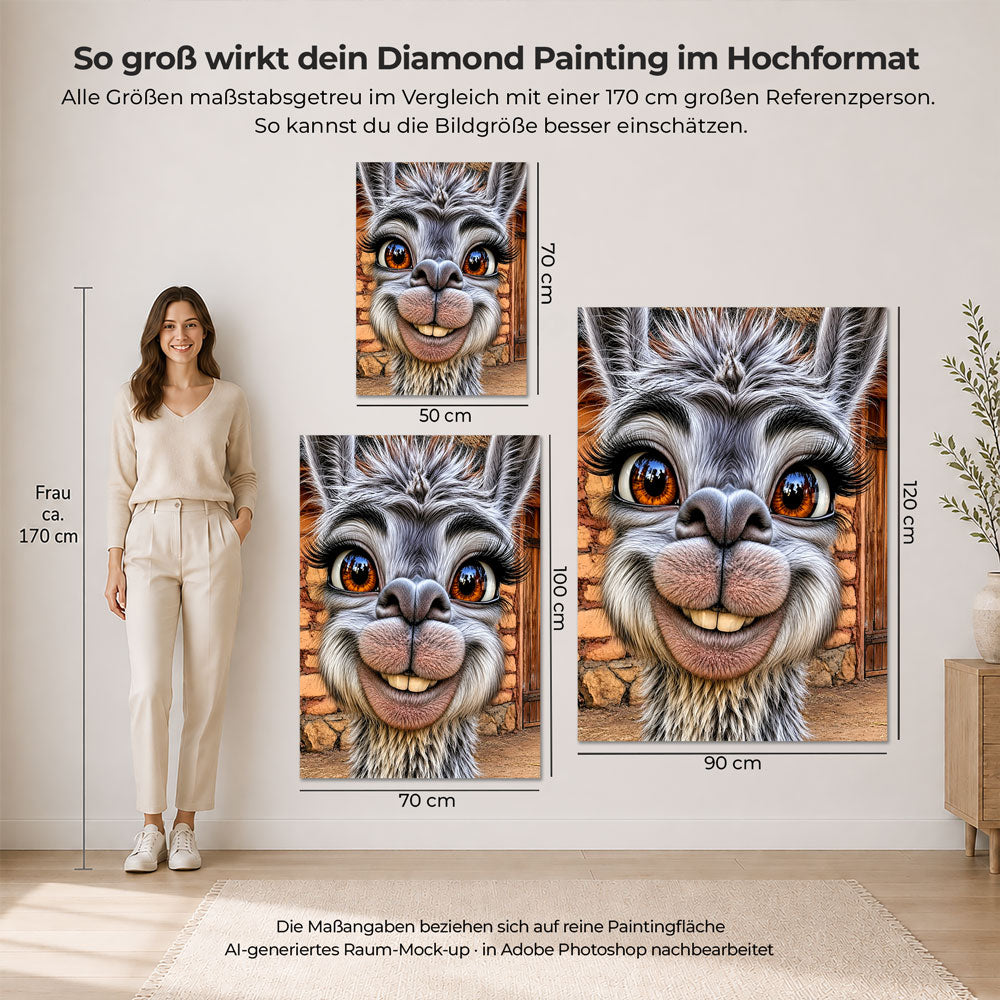 5D Diamond Painting – Lotti das freche Lama