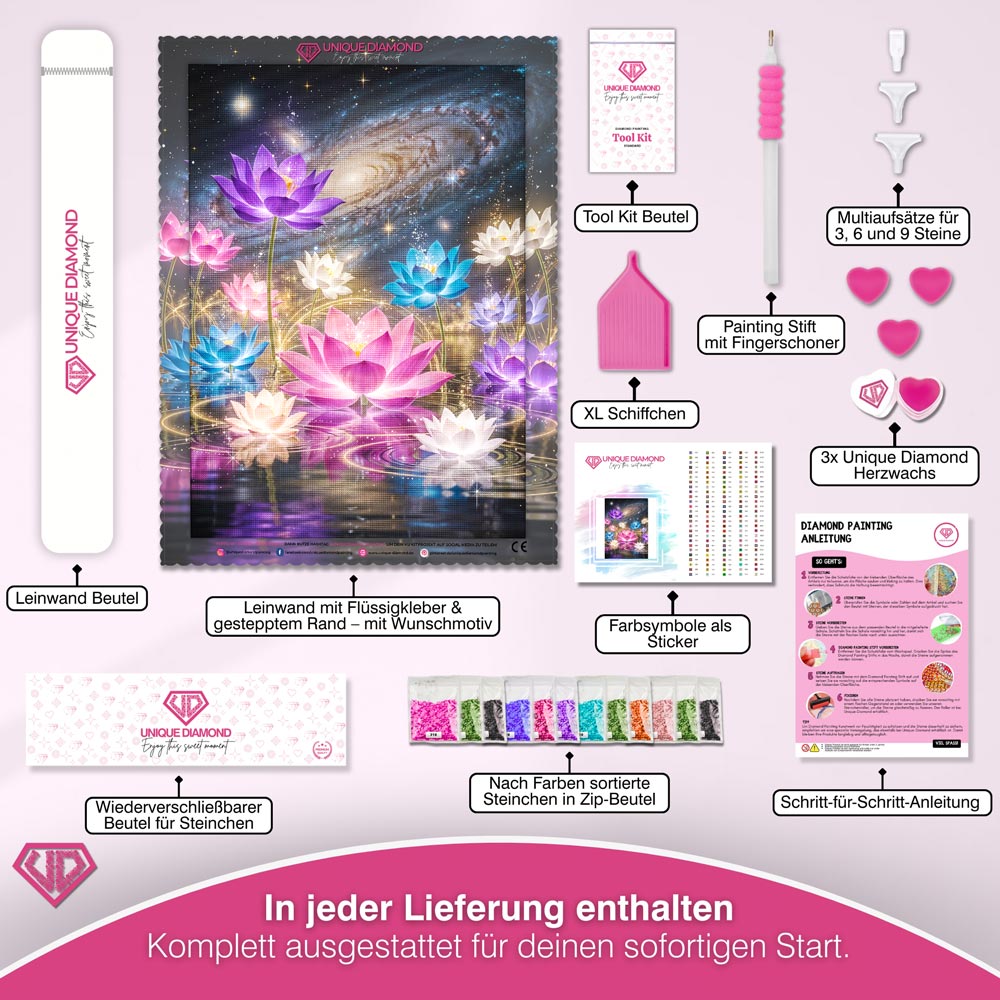 5D Diamond Painting – Lotus Galaxy