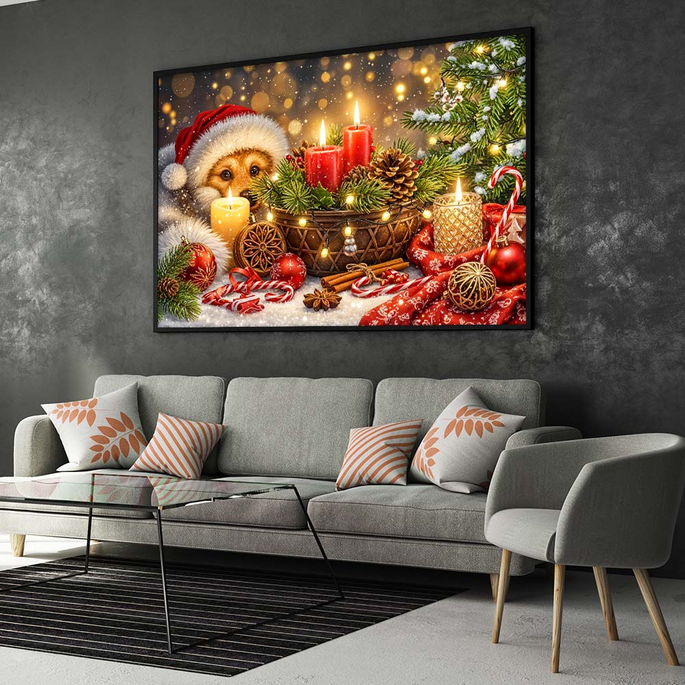 5D Diamond Painting – Lumi – Weihnachtszauber im Kerzenlicht Unique-Diamond