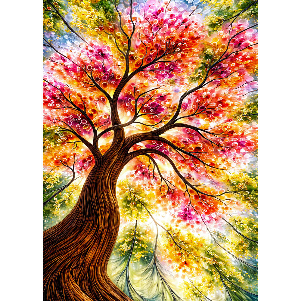 5D Diamond Painting – Lumina Blütenbaum der Farben, Unique-Diamond