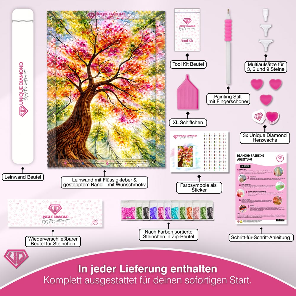 5D Diamond Painting – Lumina Blütenbaum der Farben