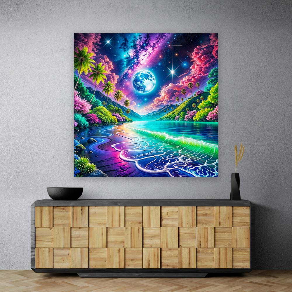 5D Diamond Painting – Luna Bay unter Sternenlicht, Unique-Diamond