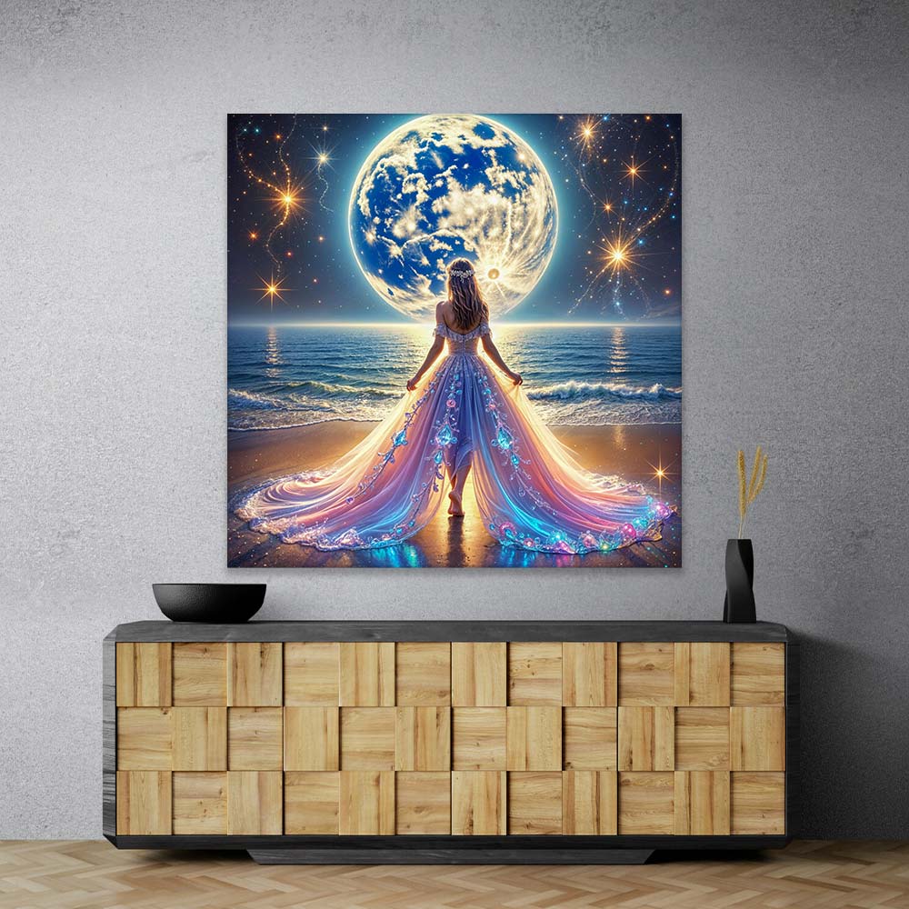 5D Diamond Painting – Luna auf dem Sternenstrand