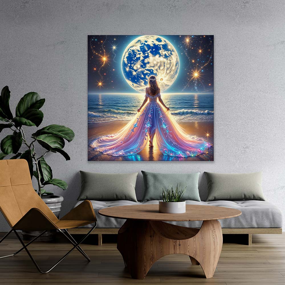5D Diamond Painting – Luna auf dem Sternenstrand