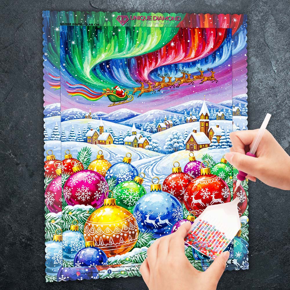 5D Diamond Painting – Magie der Nordlichtnacht