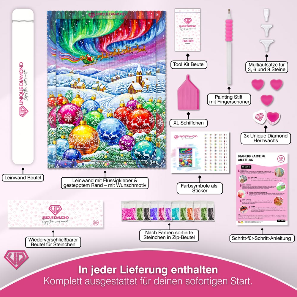 5D Diamond Painting – Magie der Nordlichtnacht