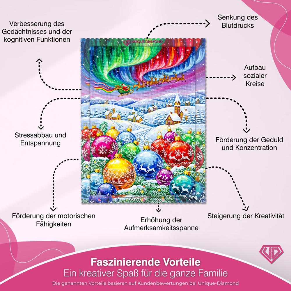 5D Diamond Painting – Magie der Nordlichtnacht