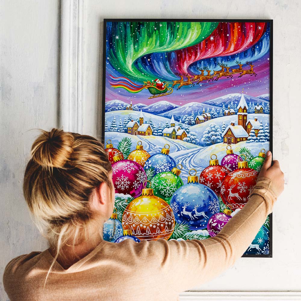 5D Diamond Painting – Magie der Nordlichtnacht