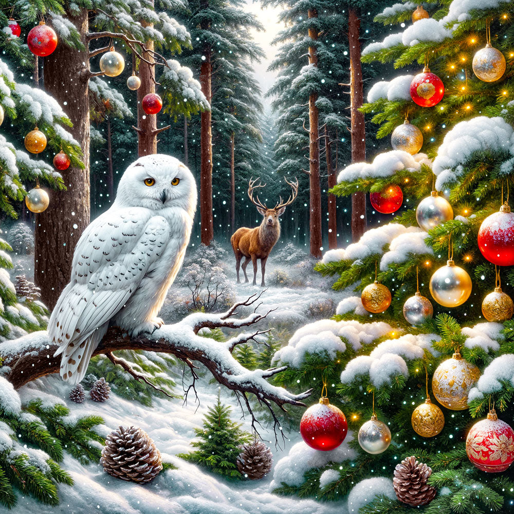 5D Diamond Painting – Magischer Winterwald, Unique-Diamond