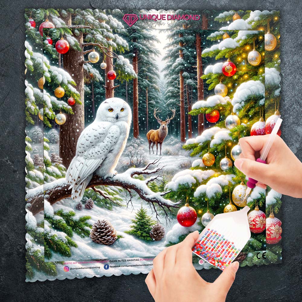5D Diamond Painting – Magischer Winterwald, Unique-Diamond