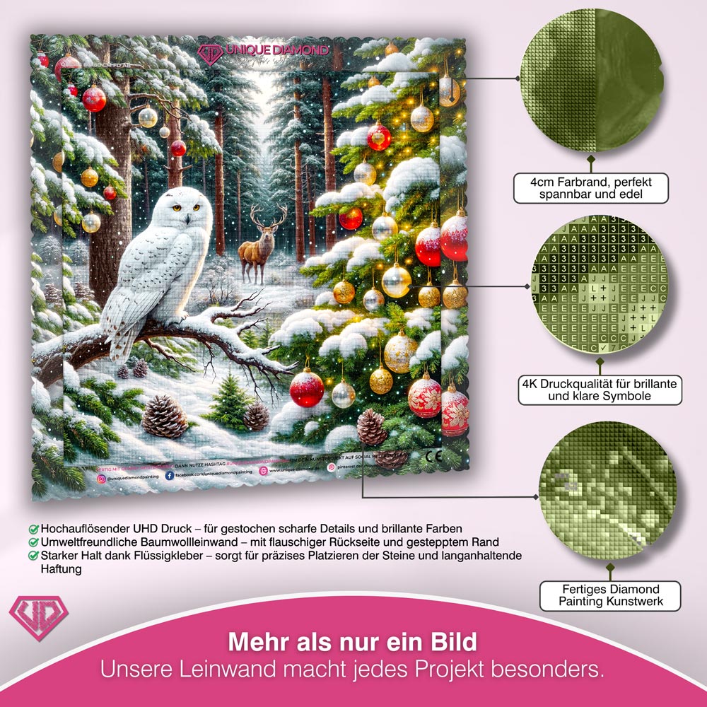 5D Diamond Painting – Magischer Winterwald, Unique-Diamond