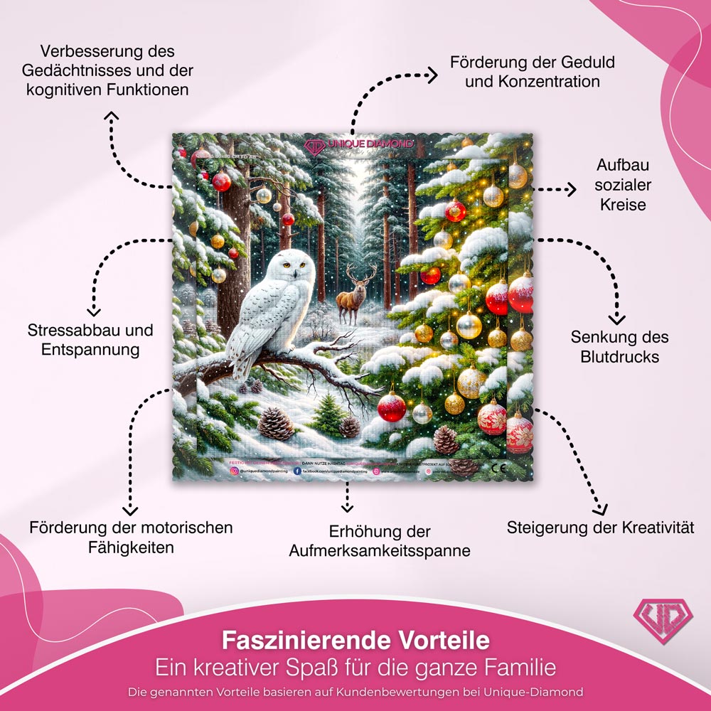 5D Diamond Painting – Magischer Winterwald, Unique-Diamond