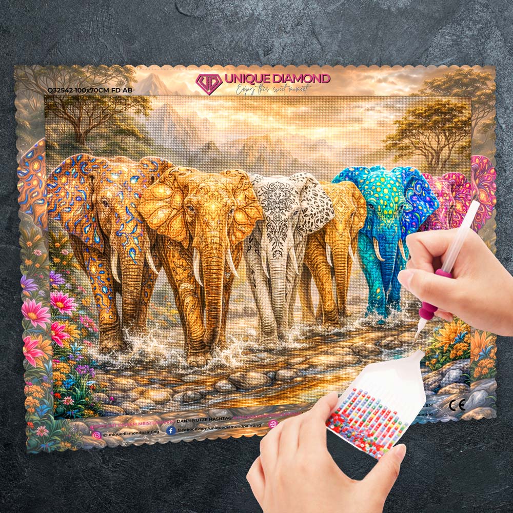 5D Diamond Painting – March of Colors Unique-Diamond