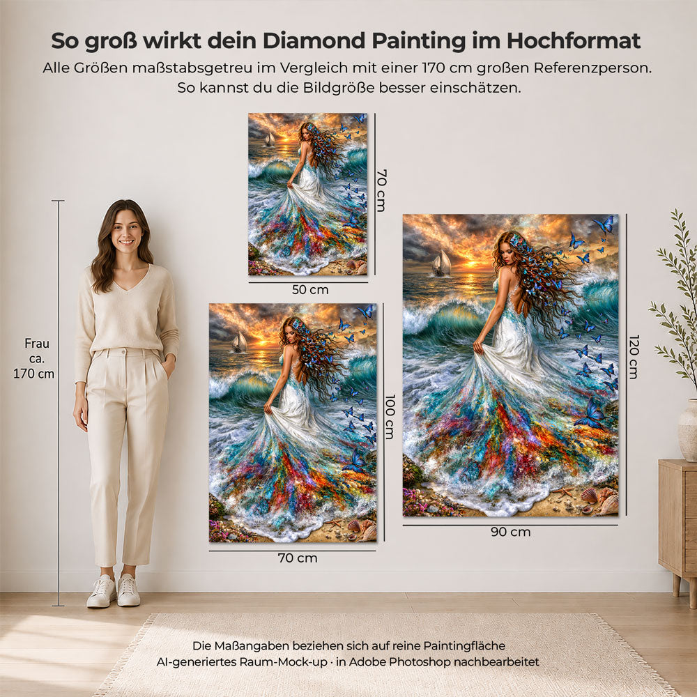 5D Diamond Painting – Meereszauber im Schmetterlingswind