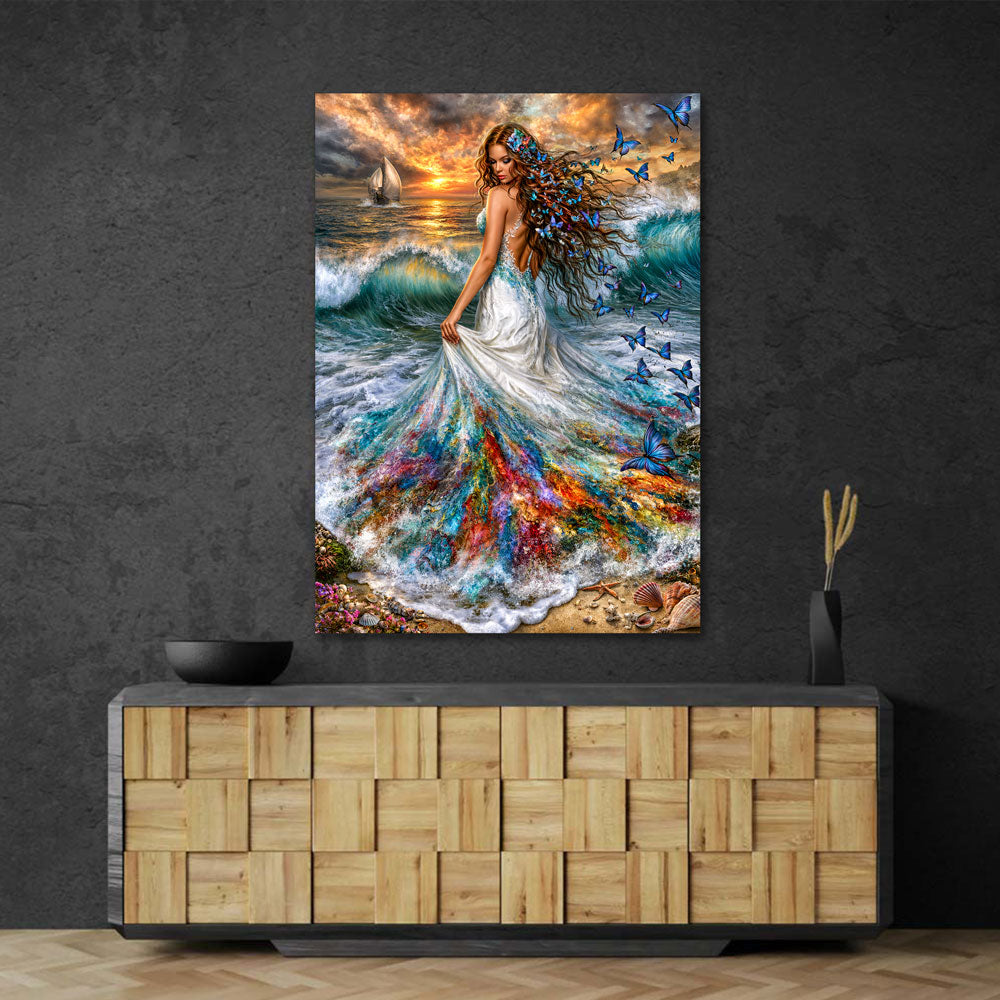 5D Diamond Painting – Meereszauber im Schmetterlingswind