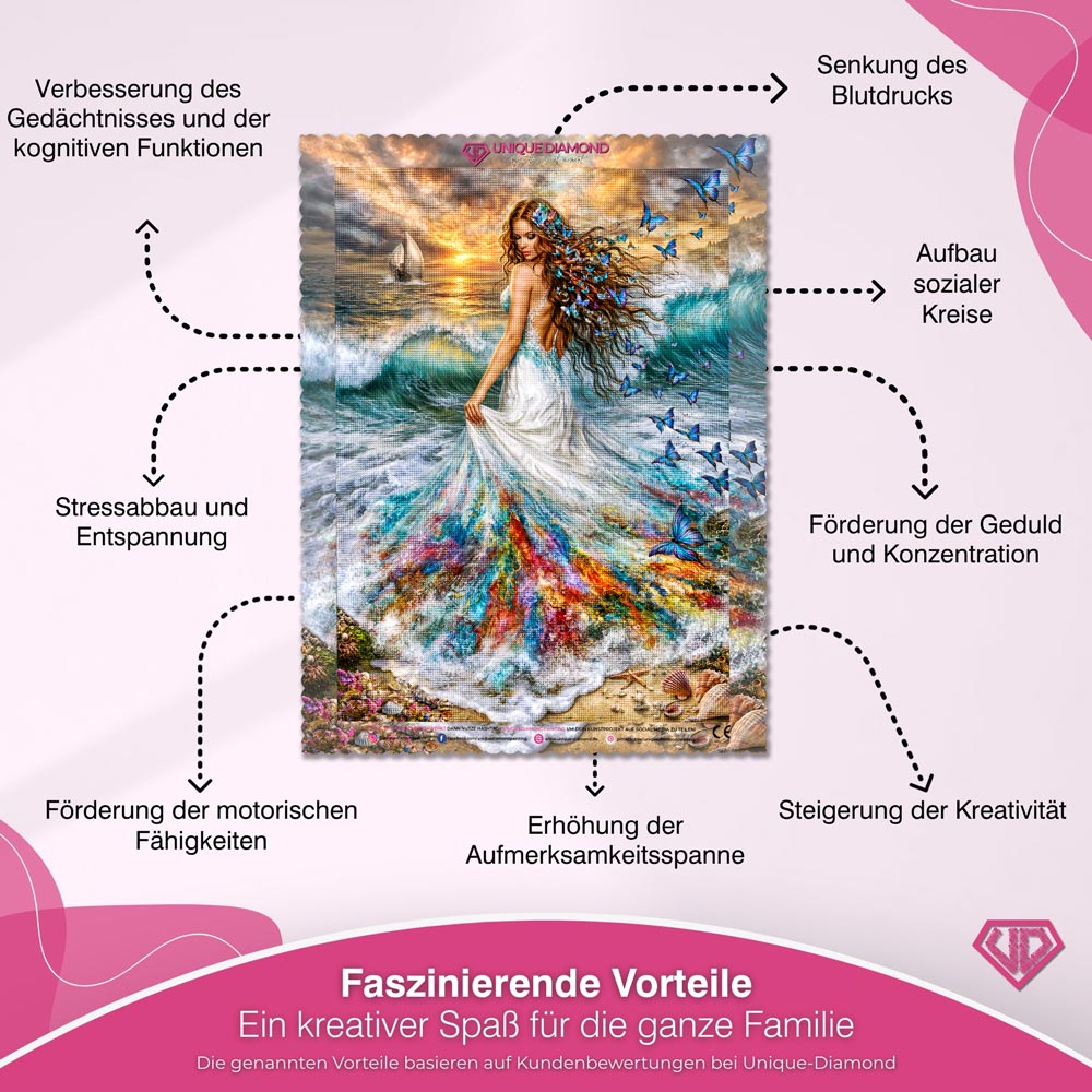 5D Diamond Painting – Meereszauber im Schmetterlingswind