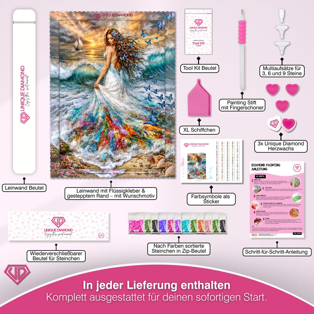 5D Diamond Painting – Meereszauber im Schmetterlingswind