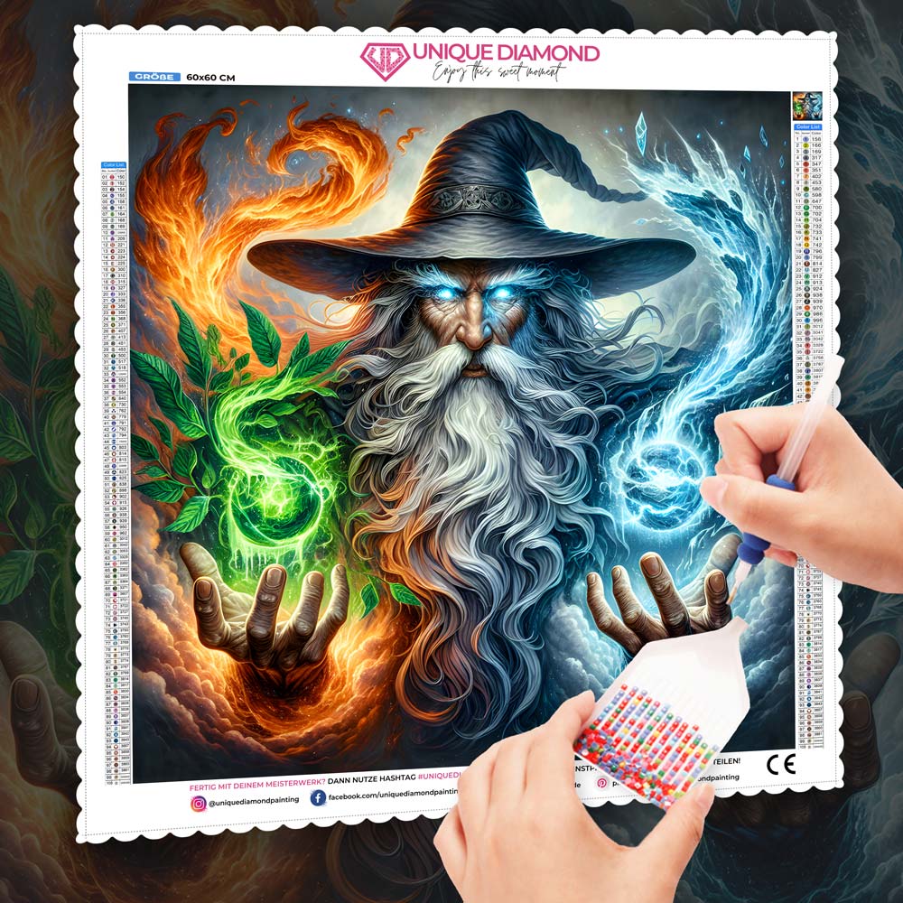5D Diamond Painting – Meister der Elemente Unique-Diamond
