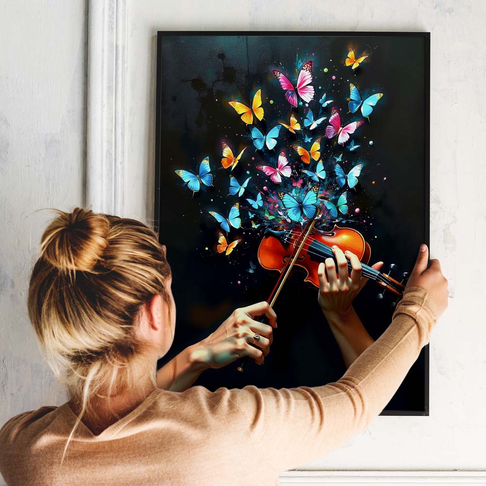 5D Diamond Painting – Melodie der Schmetterlinge, Unique-Diamond