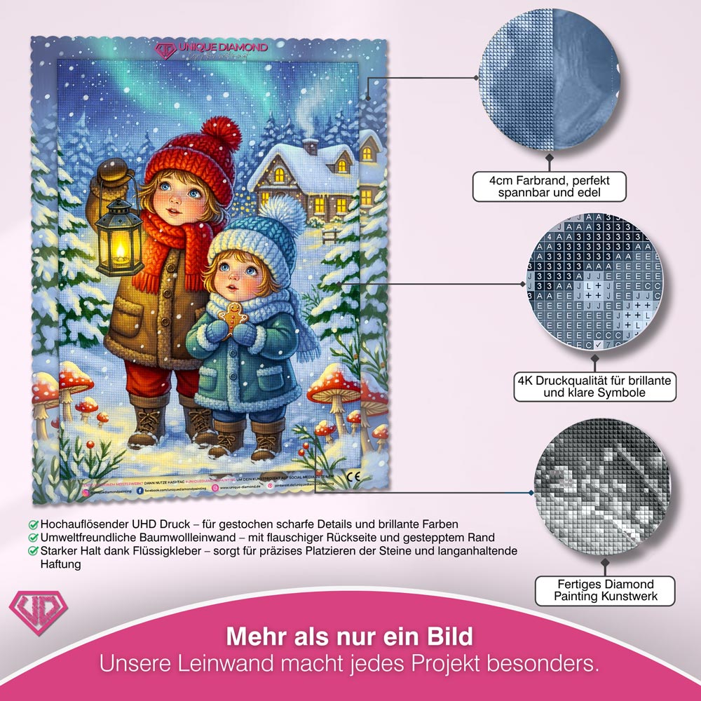 5D Diamond Painting – Mia und Lenny im Lichterzauber