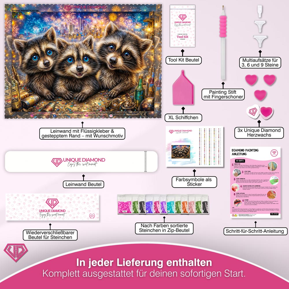 5D Diamond Painting – Midnight Mischief Unique-Diamond