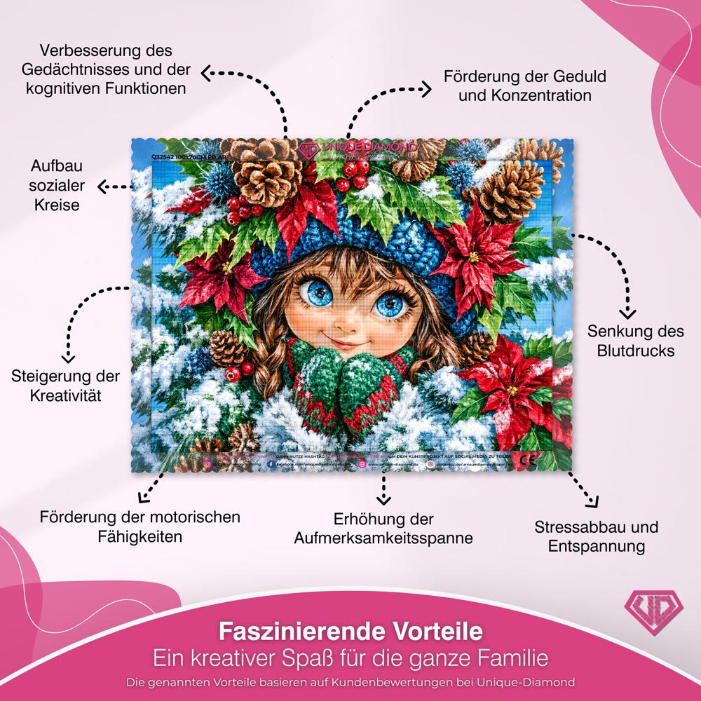 5D Diamond Painting – Mila im Weihnachtszauber