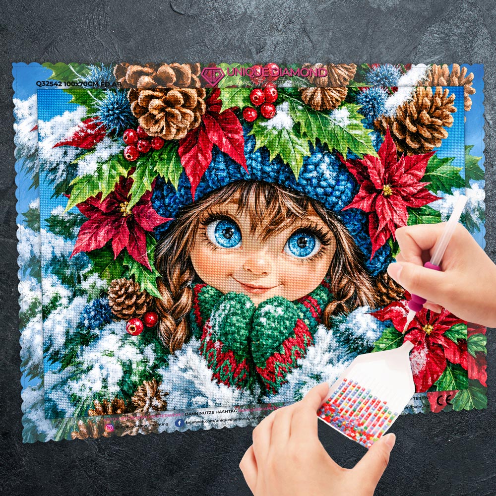 5D Diamond Painting – Mila im Weihnachtszauber