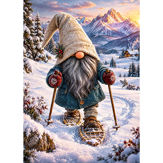 5D Diamond Painting – Mit Schneeschuhen ins Wichtelglück | Unique Diamond