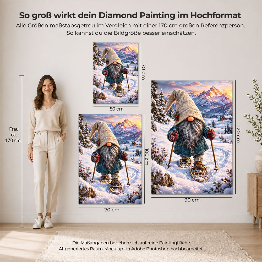 5D Diamond Painting – Mit Schneeschuhen ins Wichtelglück
