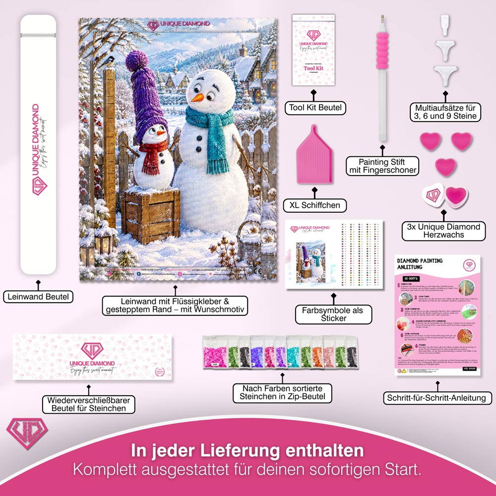 5D Diamond Painting – Mit Zipfelmütze ganz groß
