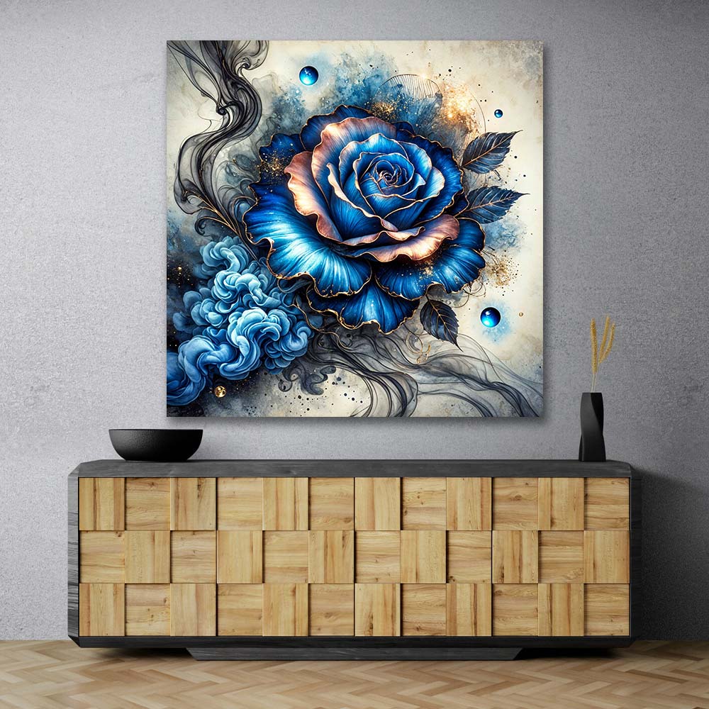 5D Diamond Painting – Mitternachtsrose der Stille Unique-Diamond