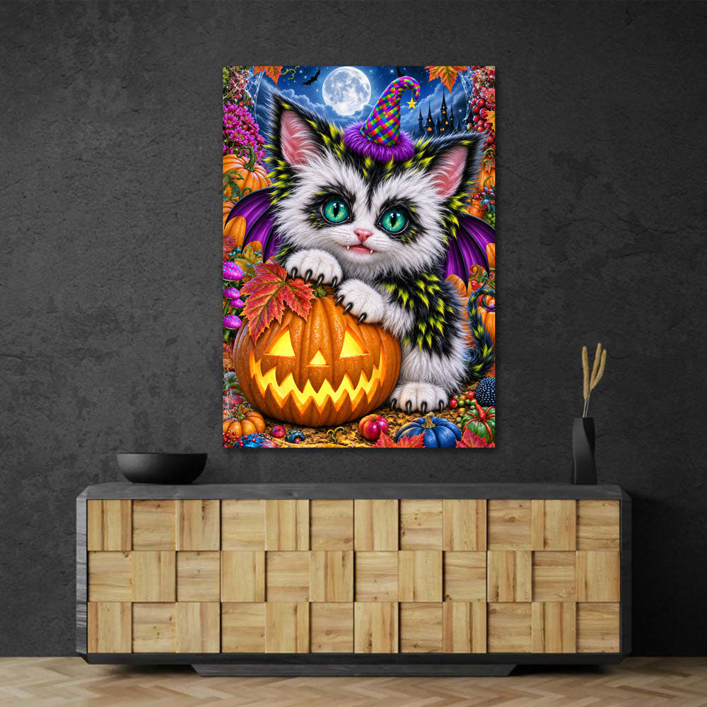 5D Diamond Painting – Mondnacht der kleinen Flederkatze