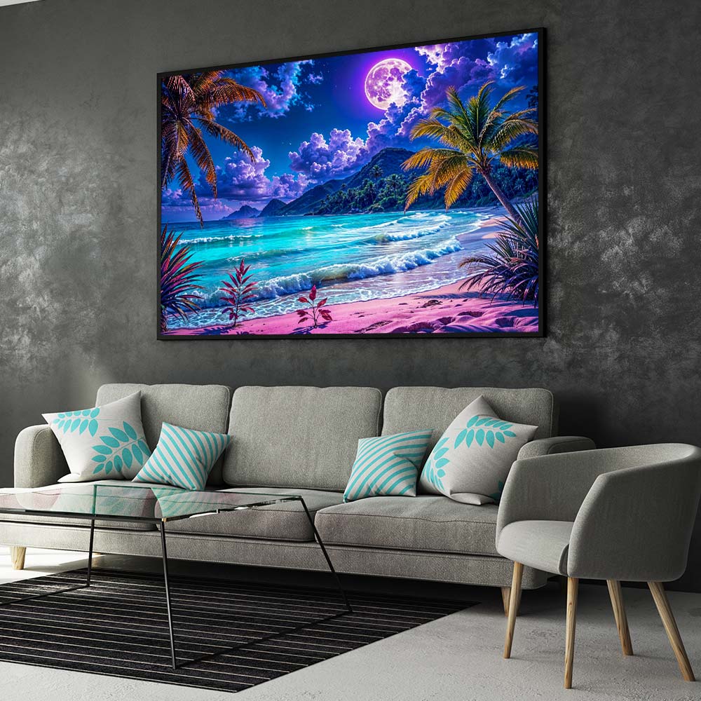 5D Diamond Painting – Mondnacht in Amara Bay, Unique-Diamond