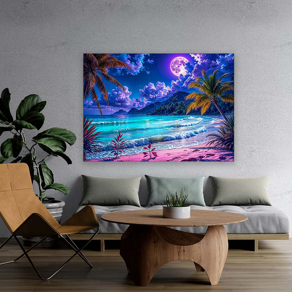 5D Diamond Painting – Mondnacht in Amara Bay, Unique-Diamond
