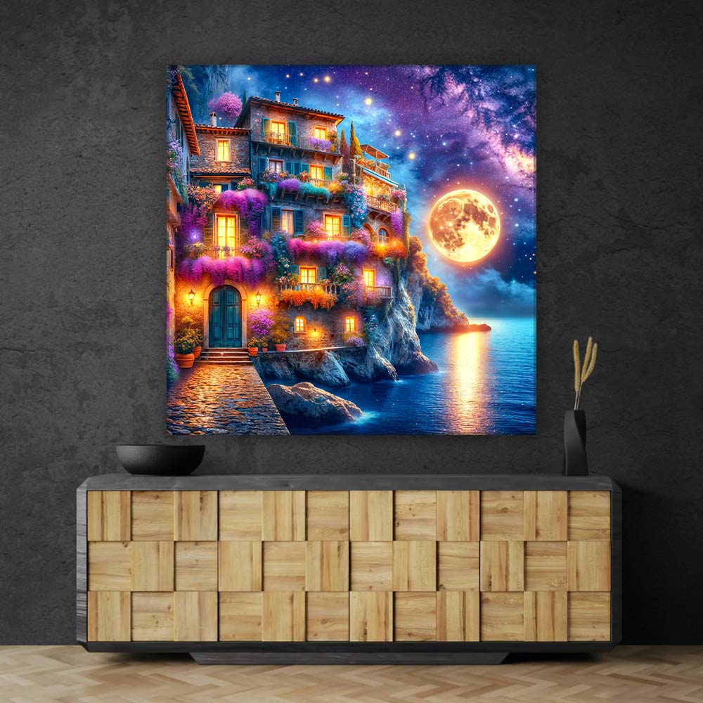 5D Diamond Painting – Mondnacht über Lavinia, Unique-Diamond
