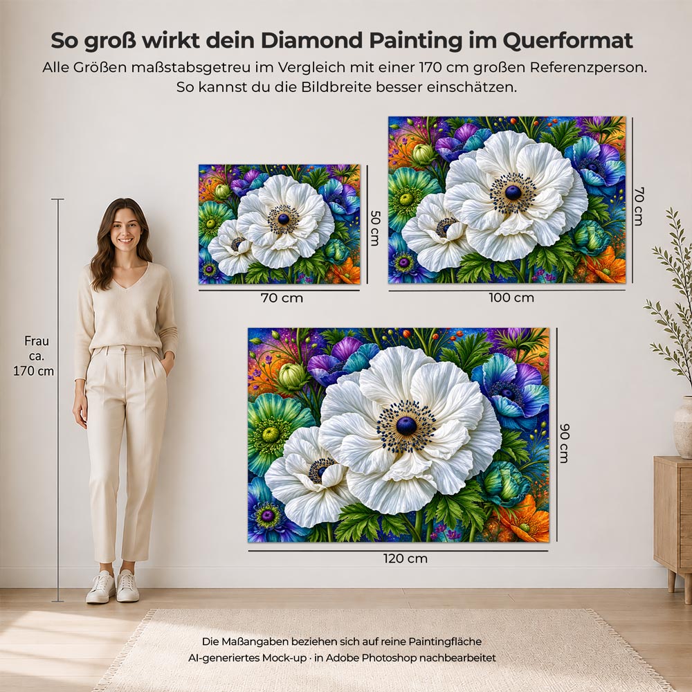 5D Diamond Painting – Moonlight Ivory Garden