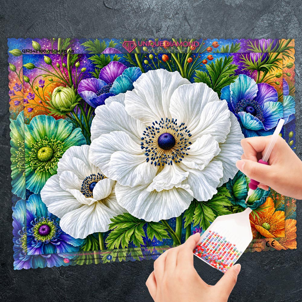 5D Diamond Painting – Moonlight Ivory Garden